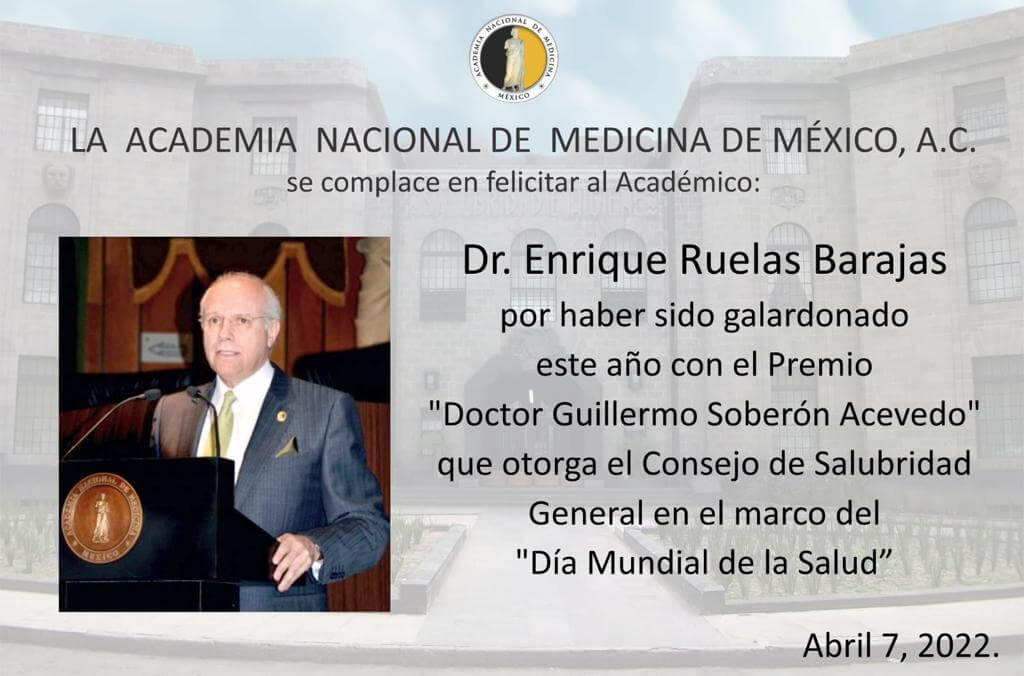 Reconocimiento al Dr. Enrique Ruelas Barajas